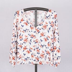 Abercrombie & Fitch Women's Peasant Top Blouse SMALL Floral Flowy Bloom Romantic